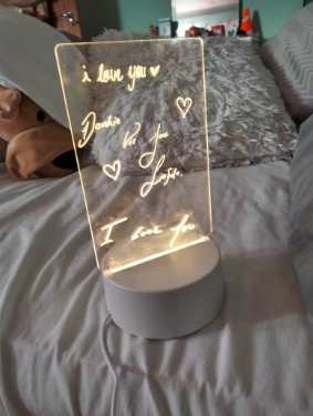 Light Up Acrylic Message Board With Erasable Pen photo review